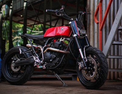 Yamaha Scorpio Jadi Scrambler Minimalis thumbnail